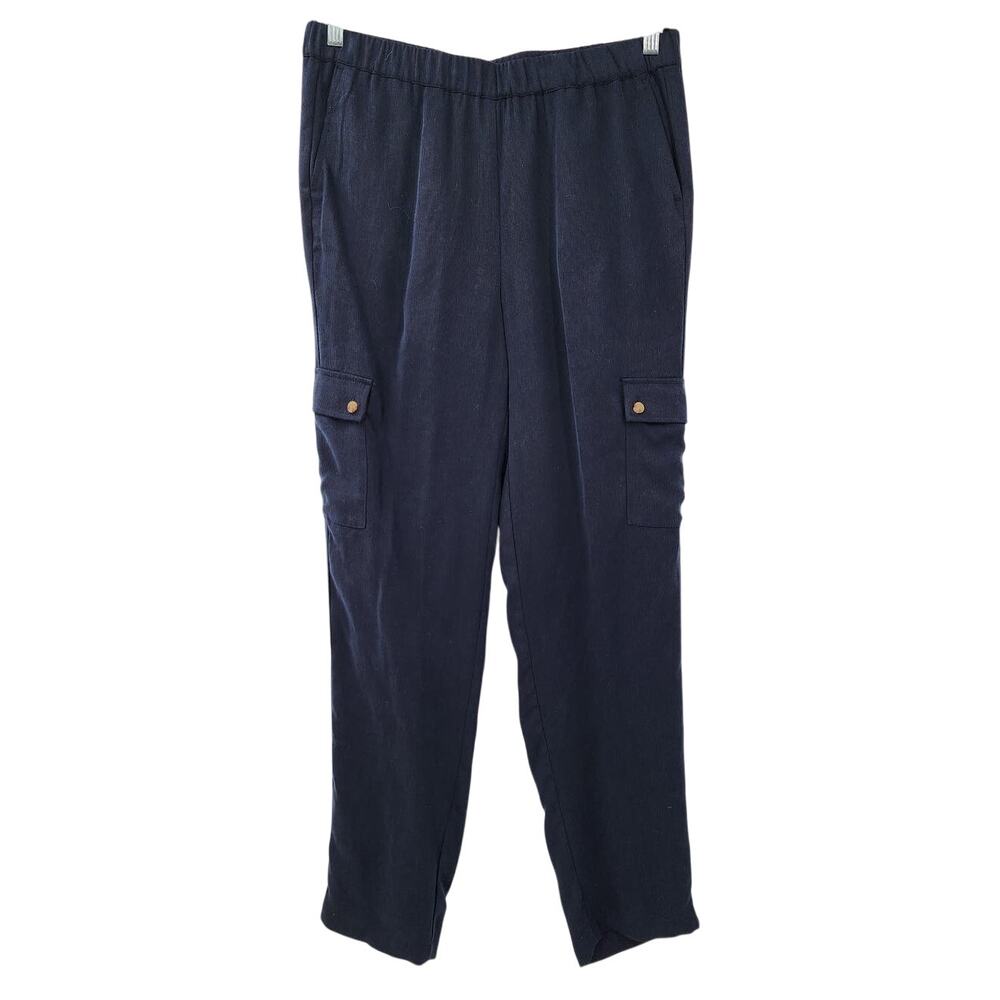 J JILL Navy High-Rise Dress Pants Womens Size Medium Tall Professional Office